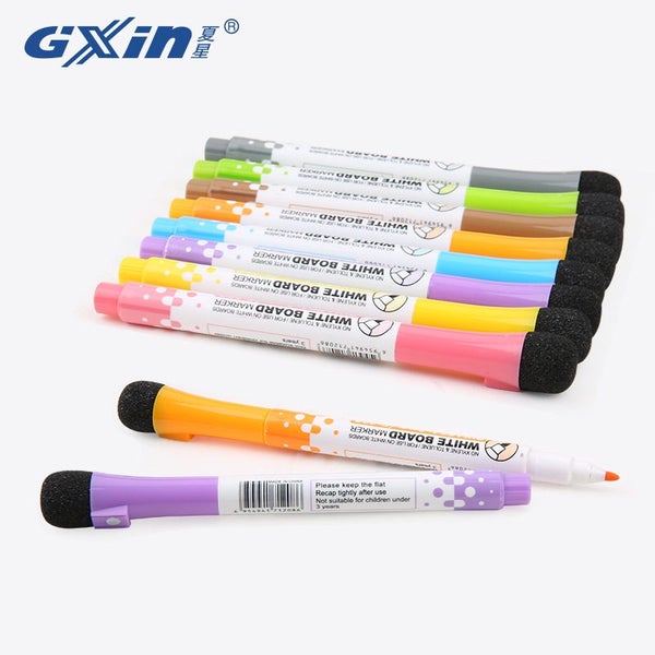 8 color Magnetic Dry Wipe Whiteboard Marker Set w/h Sponge Eraser Tip NEW Carousel 2