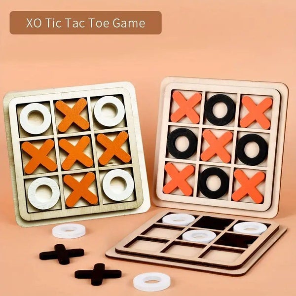 New Wooden Tic-Tac-Toe Board Game Carousel 2
