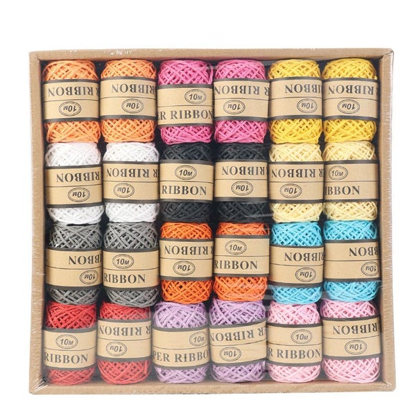 24Rolls/Box DIY Hemp Rope 10Meters/Roll Hemp Cord Twine Rope String Carousel 1