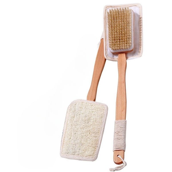 PTN NEW Dry Brushing Body Brush with Non-Slip Sucker Scrub Long Handle Carousel 2