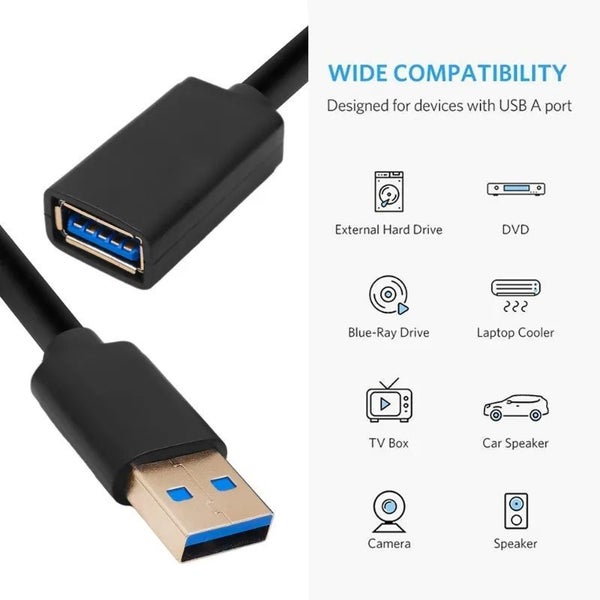 NEW 1.5M ESSAGER USB 3.0 / 2.0 Extension Cable NEW Carousel 1