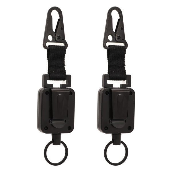 easy pull buckle retractable keychain mini buckle key chain quick release Carousel 1