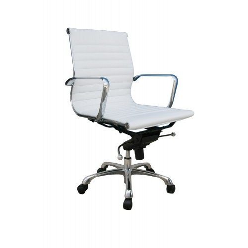 Leather Office Chair (white/black) Carousel 1
