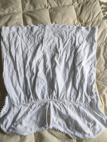 Boden UK 8 white cotton top braid trim Carousel 5