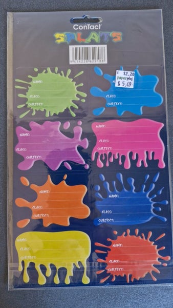 2 x pkts school book labels Carousel 2
