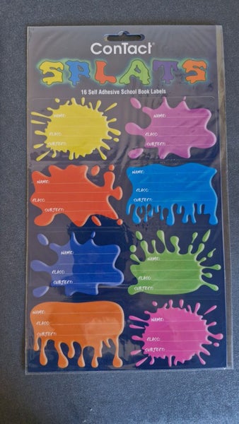 2 x pkts school book labels Carousel 1