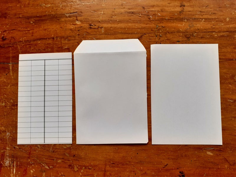 5 sets - Library Card, Pocket, Due Date Slip for Home Library, Club or Journals Carousel 5