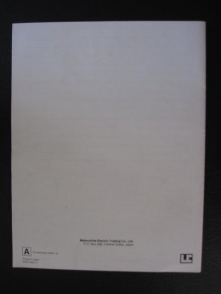 National NV-450 VCR Operating Intructions Carousel 2