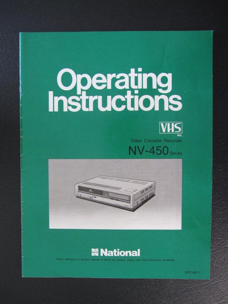 National NV-450 VCR Operating Intructions Carousel 1