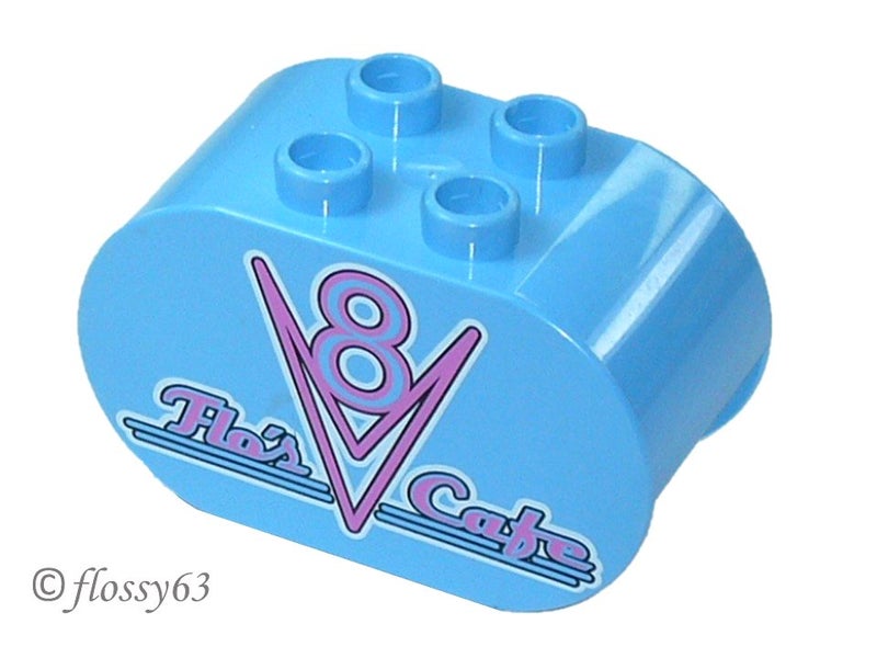 ®™DUPLO - Med Blue Brick with V8 & 'Flo's Cafe' (Disney Cars) ~Retired Dec 2010~ Carousel 1