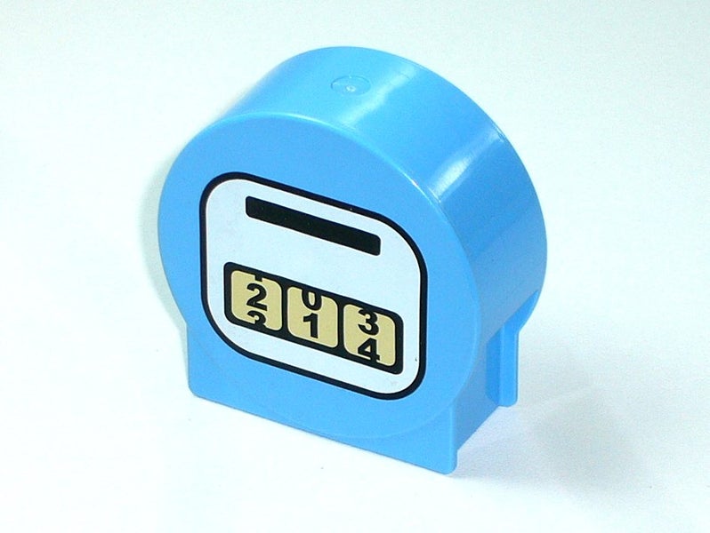 ®™DUPLO - Medium Blue Brick, Gas/Fuel Pump Gauge Patt(Disney Cars)~Retired 2010~ Carousel 2
