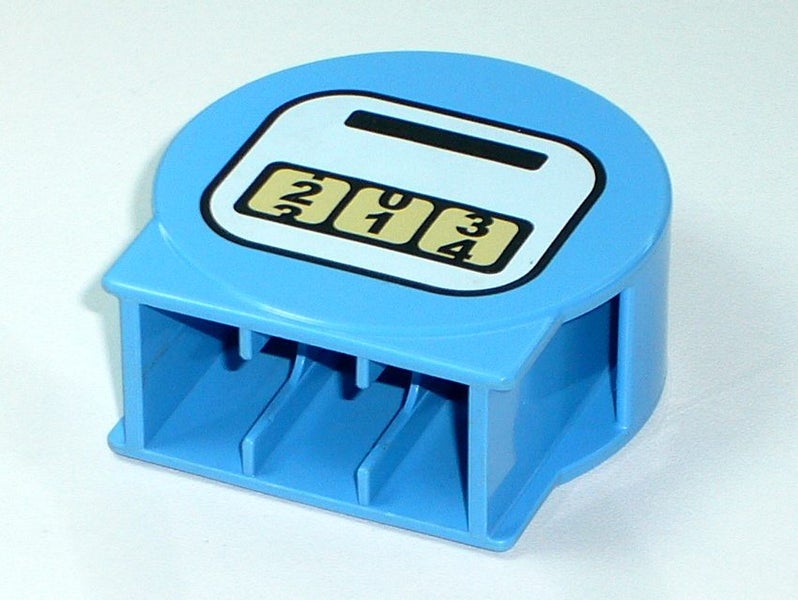 ®™DUPLO - Medium Blue Brick, Gas/Fuel Pump Gauge Patt(Disney Cars)~Retired 2010~ Carousel 3