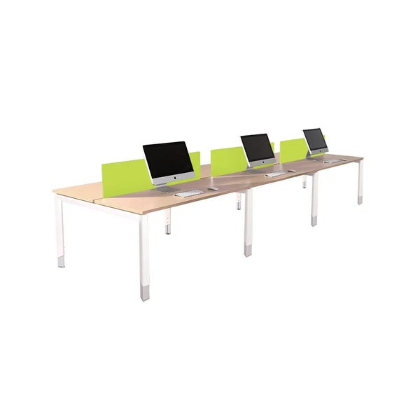 Oblique 6 Person Back to Back Desk Carousel 1