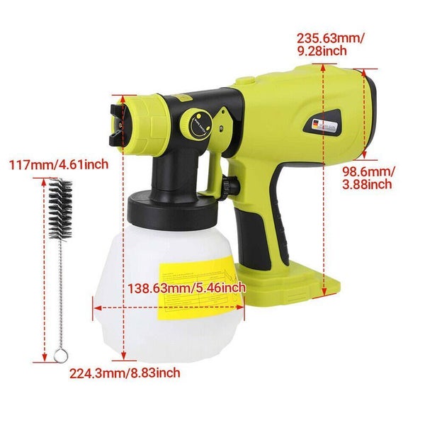 Cordless Spray Gun Paint Sprayer For Ryobi Battery Carousel 2