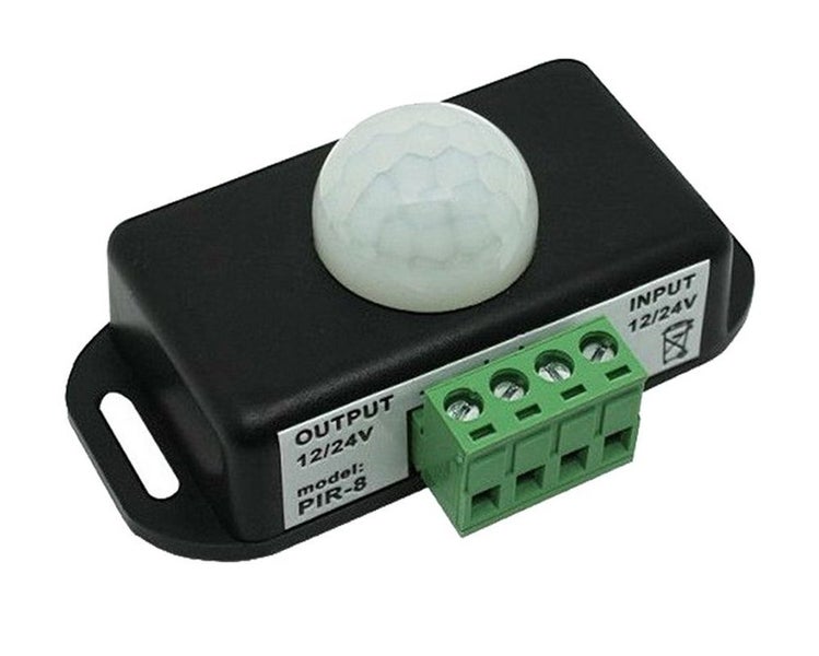 Motion Detector PIR 11 - 26 V for LED lights Solar, camper, bach WHITE YD4 Carousel 7