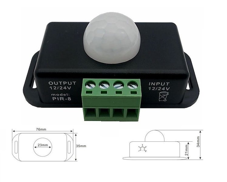 Motion Detector PIR 11 - 26 V for LED lights Solar, camper, bach Carousel 2