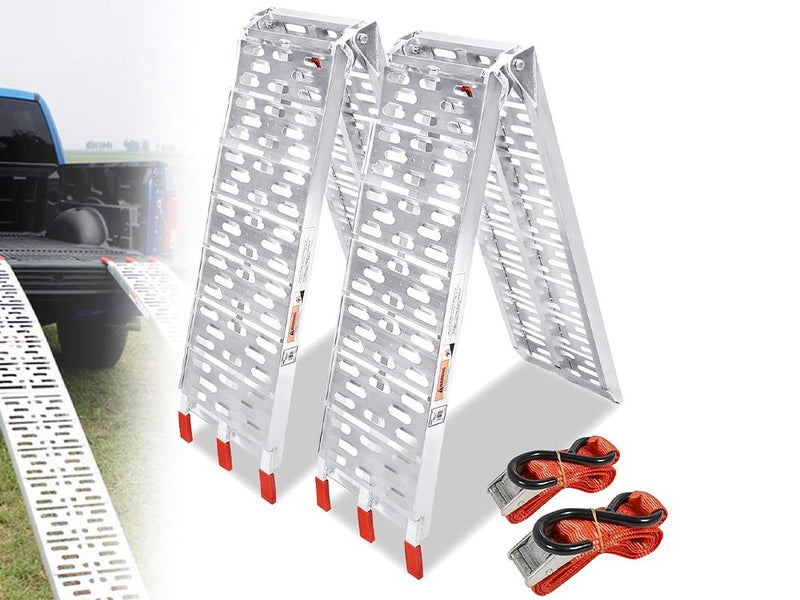 Aluminum Folding Ramps 680KG Loading Capacity ATV Mower Loading Ramps Carousel 1