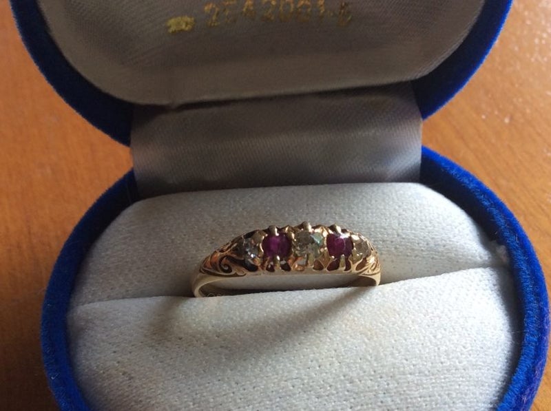 Ruby and Diamond Vintage ring Carousel 1