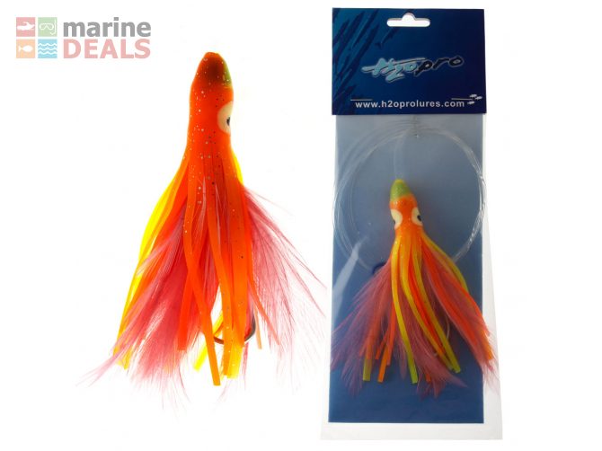 H2o Pro Trolling Feather Octopus 15g Glow/Yellow Carousel 1