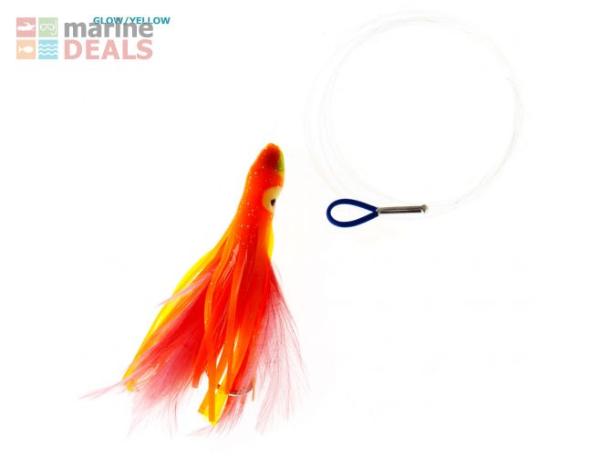 H2o Pro Trolling Feather Octopus 15g Glow/Yellow Carousel 2