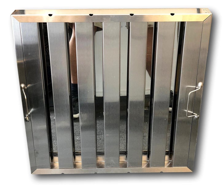 BAFFLE GREASE FILTER 495X495X45MM STAINLESS STEEL FOR COMMERCIAL KITCHEN Carousel 2
