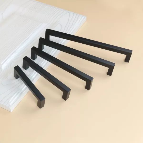 Black/golden/Silver Square Cabinet Handle Furniture Hardware Stainless Steel Carousel 2