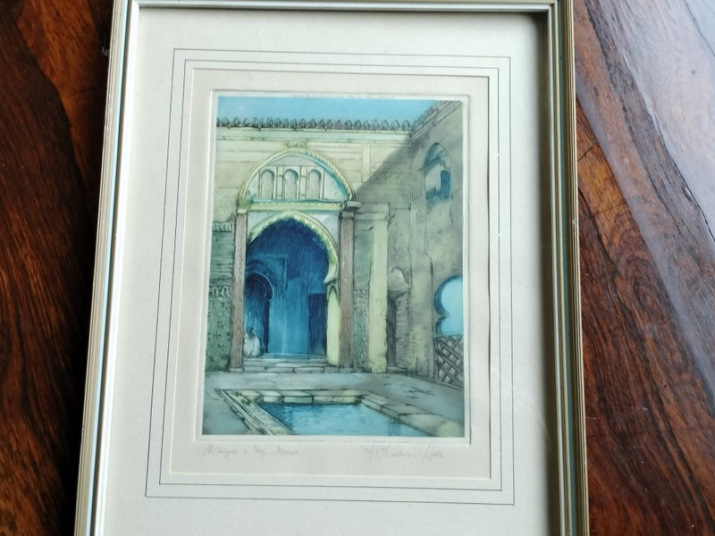 Vintage Etching with Aquatint by W Haeburn-Little (b1894) Carousel 2