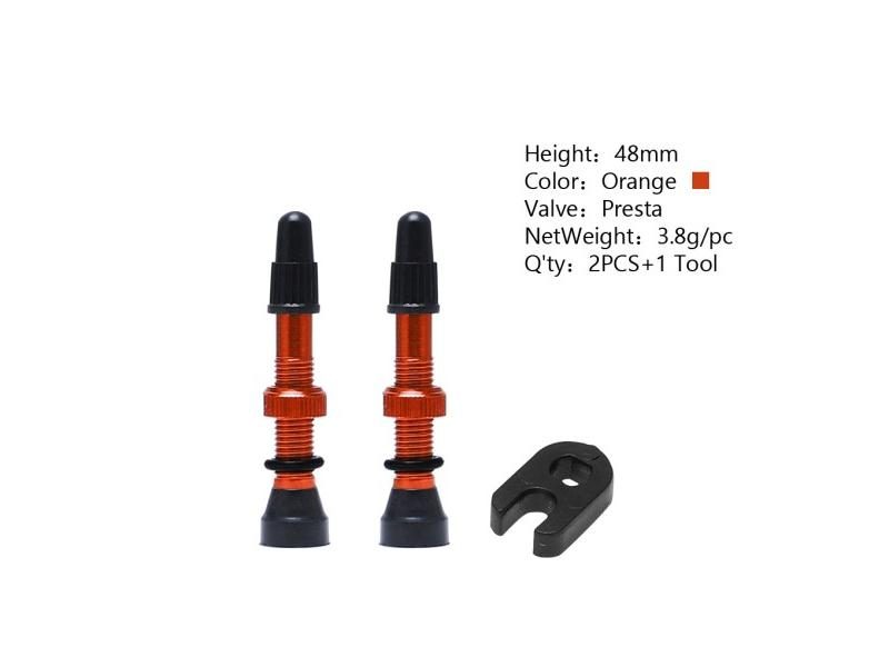 2 Pcs/set Bicycle 40/60/80mm Valve For Compatible Road MTB Bicycle Tubeless Carousel 1