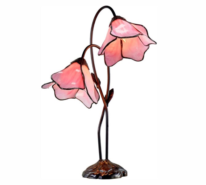 LARGR Water Lily Flower Style Tiffany Table Lamp (12034R) Carousel 1
