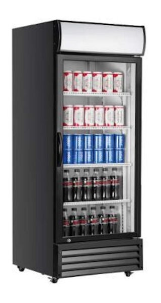 600L Single Glass Door Commercial Upright Display Fridge Refrigerator Chiller629616655048991115