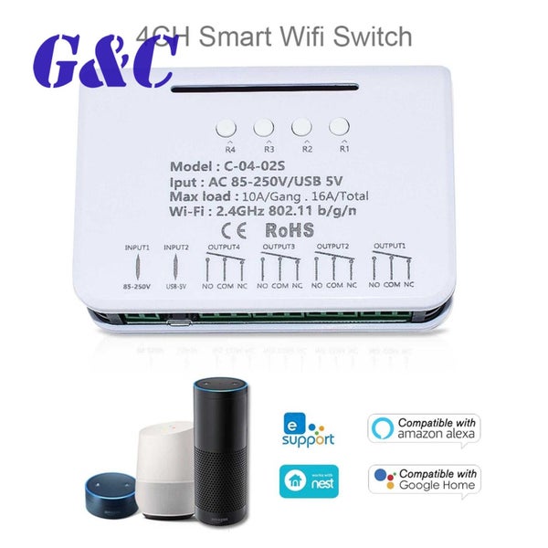 eWeLink APP Wifi Wireless Remote Control Switch RF 4CH Relay Alexa Google Home Carousel 1