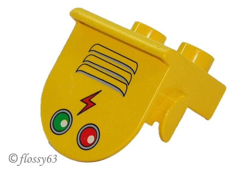 ®™DUPLO - 1 x Yellow Plate 1 x 2 with Overhang - Cement mixer control Panel Carousel 1