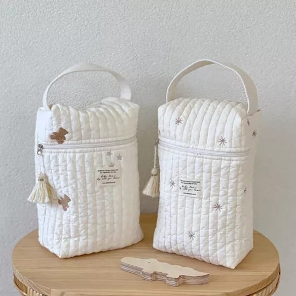 Embroidery Portable Nappy Stroller Hanging Bag Diaper Wet Bag Baby Storage Bag Carousel 1