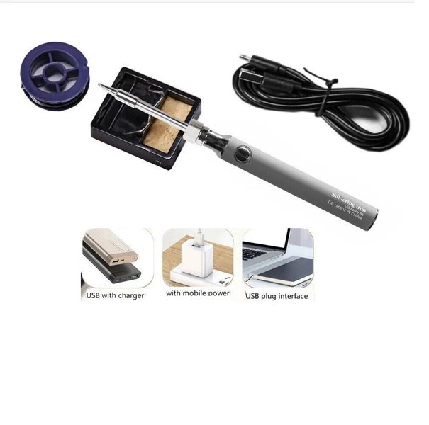 USB Soldering Iron Kit Cordless Rechargeable Solder Pen For Jewelry Craft DIY Carousel 1