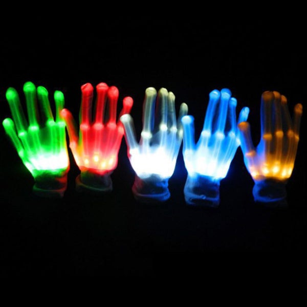 LED Flashing Constantly Glow Light Up Finger Glove Lighting Xmas Dance Party Cos Carousel 1