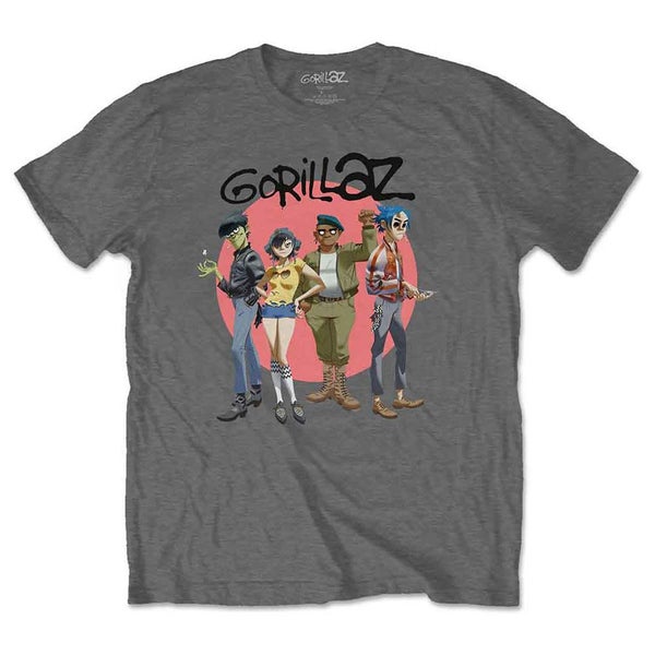 Gorillaz Group Circle Rise T Shirt Carousel 1