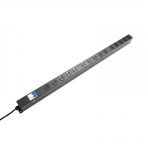 Dynamix RPR-15VMCB 15 Outlet Vertical Power Rail (10A) with 6kA C-Curve MCB Carousel 1