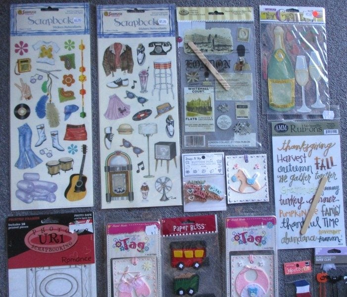 SCRAPBOOKING ASSORTED ITEMS x 19 Carousel 3
