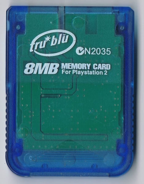 Tru Blu PlayStation 2 (PS2) Memory Card - Excellent Condition W/ Warranty [BLUE] Carousel 1