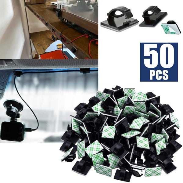 Brand New 50Pcs Office Computer Gaming Desk Table PC Cable Clips*Hot SALE Carousel 2