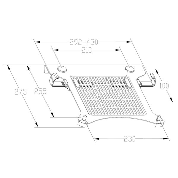 Loctek NCS105 White 10"-17.3" Laptop Holder Tray - Compatible with all LOCTEK Carousel 2