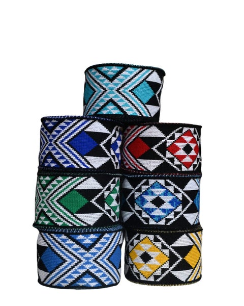 Kapahakamakers Design 1 Inspired Korowai Band Taniko 9cm wide Carousel 1