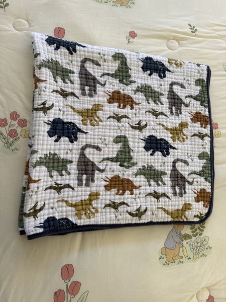 Little Unicorn 4 layer Muslin Cot Blanket Carousel 1
