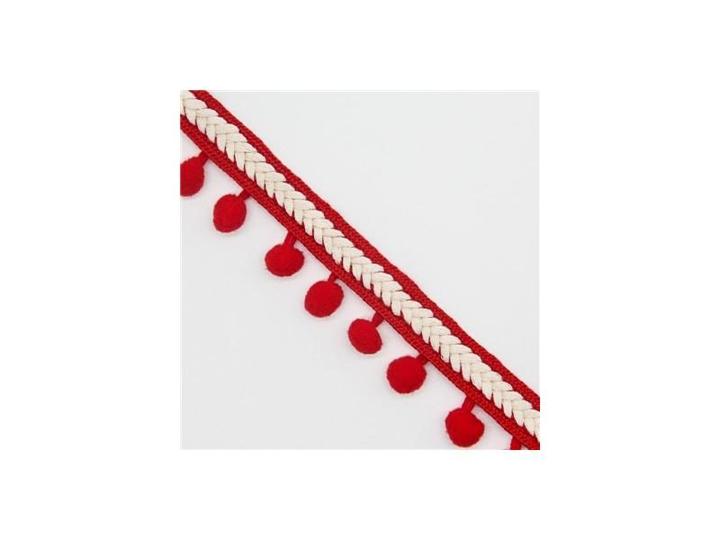 PomPom Trim Ribbon 1.2CM Pom Pom Ball Vintage Embroidered Fringe 1yard Carousel 1
