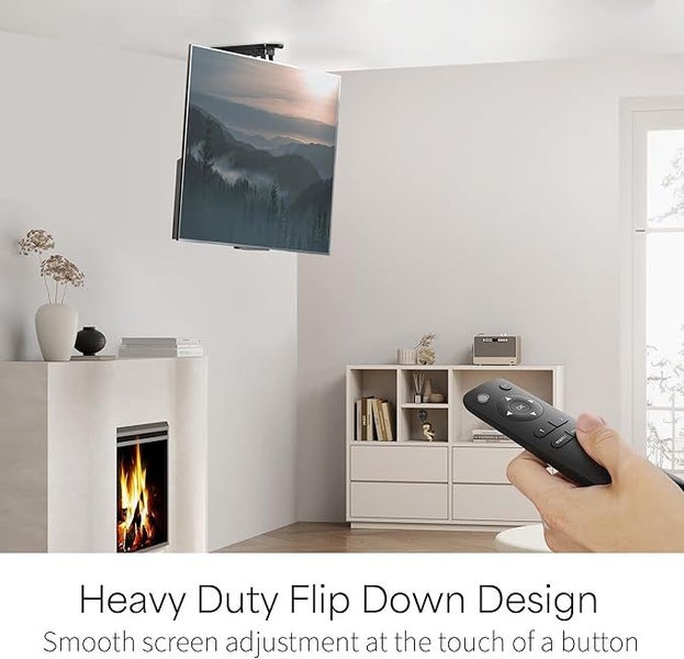 VIVO Electric Flip Down Ceiling TV Mount for 23 to 55 inch Screens MOUNT-E-FD55 Carousel 1
