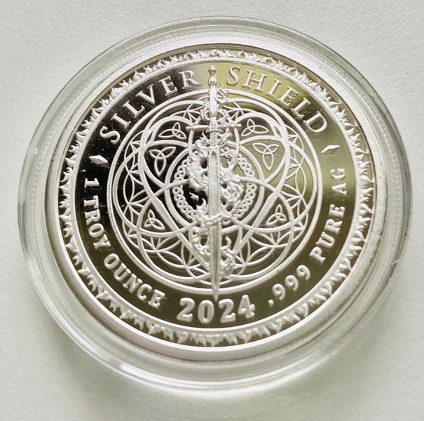 2024 Silver Shiled Year of Dragon V1 .999 Silver Coin - Very rare Mintage 593 Carousel 4