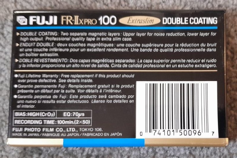 Great Performance! Fuji FR-IIx Pro 100 min (Type II) Blank Audio Cassette Tape Carousel 2
