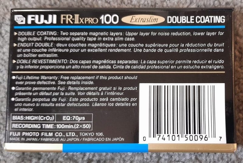 Great Performance! Fuji FR-IIx Pro 100 min (Type II) Blank Audio Cassette Tape Carousel 3