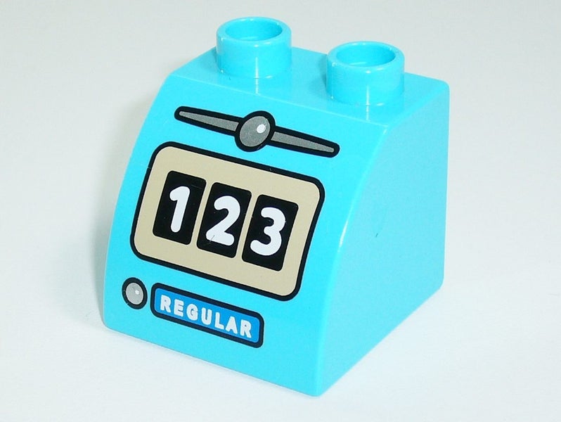 ®™DUPLO - Brick Curved Top & '123' & Fuel Pump Patt (Disney Cars) ~Retired 2020~ Carousel 2