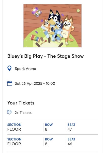 Bluey’s Big Show Tickets - Auckland Carousel 1